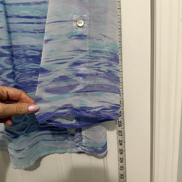 Chicos semi sheer watercolor breezy blouse size xl 3 - Picture 8 of 9